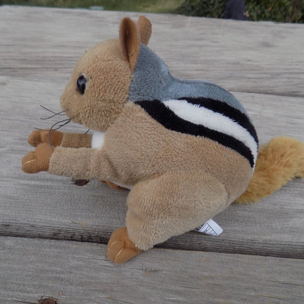 Chipmunk  Squirrel 5" Plush Stuffed Animal Realistic, Small Plush *